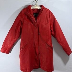 Vintage Learsi Red Leather Jacket